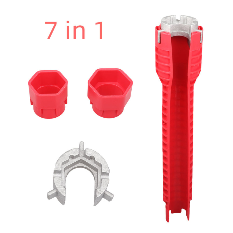 Ključ za cijevi za kupaonicu, plast + aluminijska legura, galvanizirana površina, težina 280 g