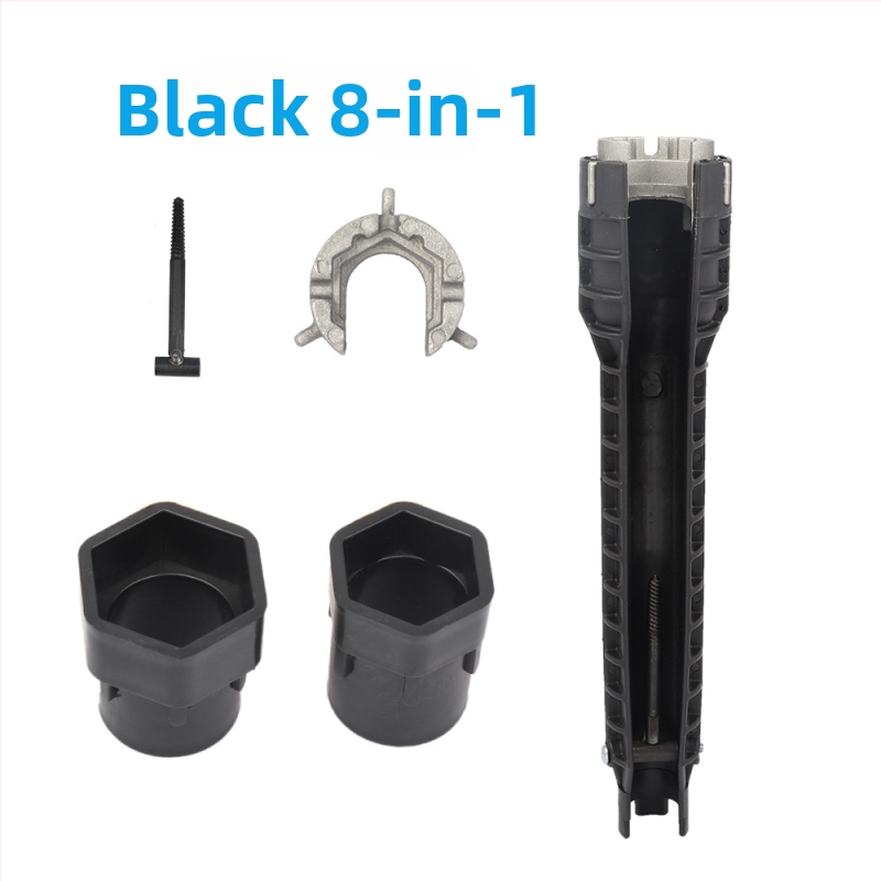 Kľúč na potrubie do kúpeľne, plast + hliníková zliatina, galvanizovaný povrch, hmotnosť 280 g