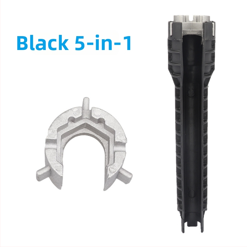 Kľúč na potrubie do kúpeľne, plast + hliníková zliatina, galvanizovaný povrch, hmotnosť 280 g