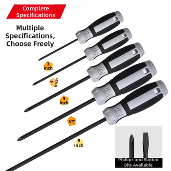 Сет отвертки с плосък и кръстовиден връх за разглобяване на PC, пластмасова дръжка