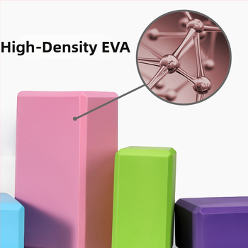 Йога блок EVA, висока плътност, за начинаещи, 120 г, марка Morning Rainbow, персонализация налична