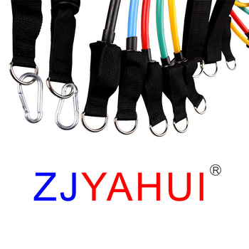 Set fitness užadi i otpornih traka s D kopčom, 11 komada, TPE materijal, duljina 1,2 m