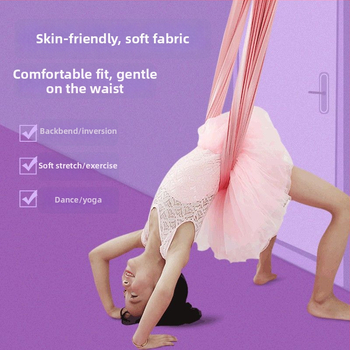 Въздушна йога въже за разтягане – домашна употреба, разтяга долната част на гърба и ханша, еластична лента за разтягане, инверсионно въже