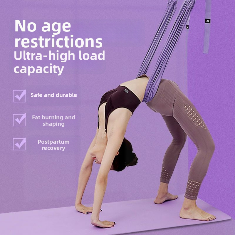 Въздушна йога въже за разтягане – домашна употреба, разтяга долната част на гърба и ханша, еластична лента за разтягане, инверсионно въже