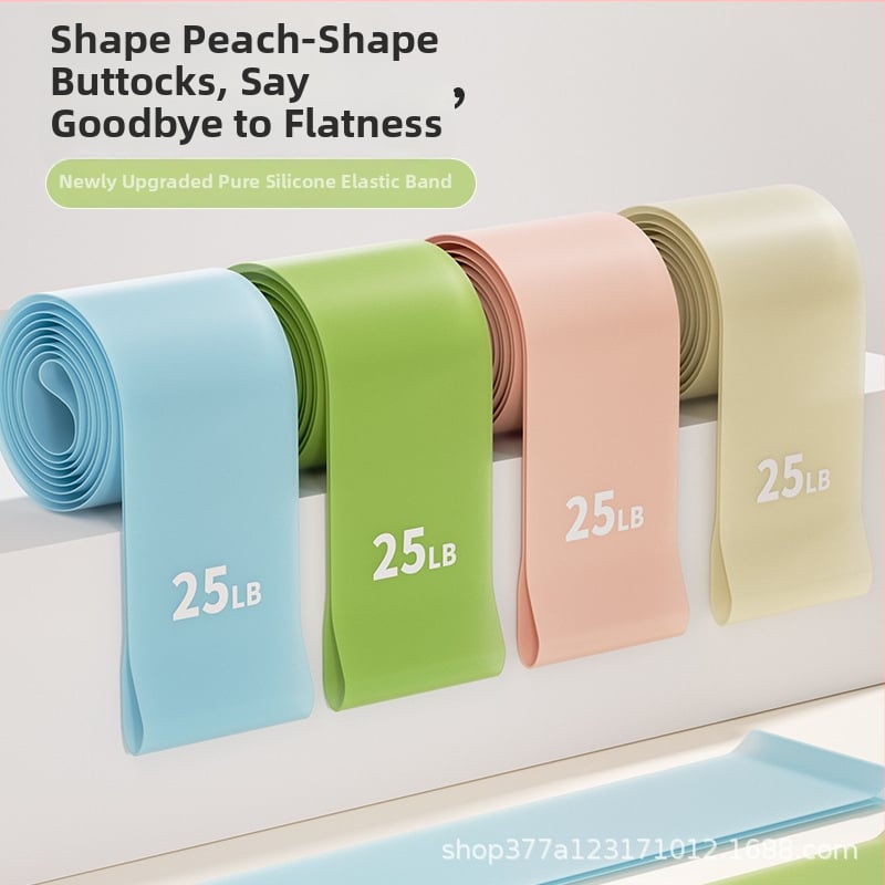Йога еластична лента за тренировки — силиконова лента, марка Shujinbao; за йога, фитнес и упражнения за дупе