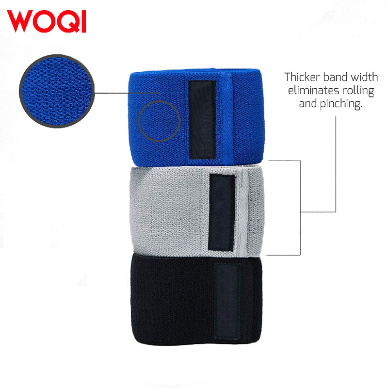 WOQI set elastičnih traka/špage za jogu za vježbanje nogu s kukom krugom — poliester-pamučni materijal, fitness oprema (3 seta)