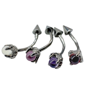 Tövises piercing ékszer, uniszex, titán acél, cirkón és opál díszítéssel (anyag: titán acél; kezelés: elektroplatolás; stílus: uniszex; sorozat: divatos; testreszabás: elérhető)