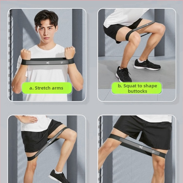 Elastická odporová sada s očkom – pre fitnes a rehabilitáciu, Materiál: hodváb, Model: F9768JMM9969HM, Značka: Other