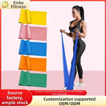 Ekologiškai draugiška latekso fitneso atsparumo juosta – daugiafunkcinė juosta jogai ir tempimui, su pritaikytomis specifikacijomis