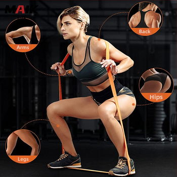 MAIK Bandă de yoga/întindere – bandă elastică din TPE pentru antrenamentul mușchilor pieptului