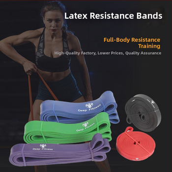 Latekso atsparumo juosta su traukimo žiedu treniruotėms