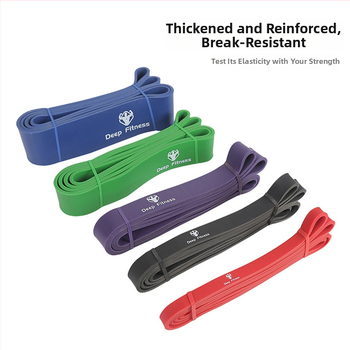 Latekso atsparumo juosta su traukimo žiedu treniruotėms