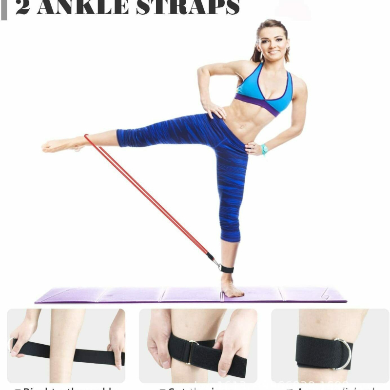 11 dalių TPR tempimo lyno komplektas – fitneso įranga, sveikatingumo masažui, suaugusiems