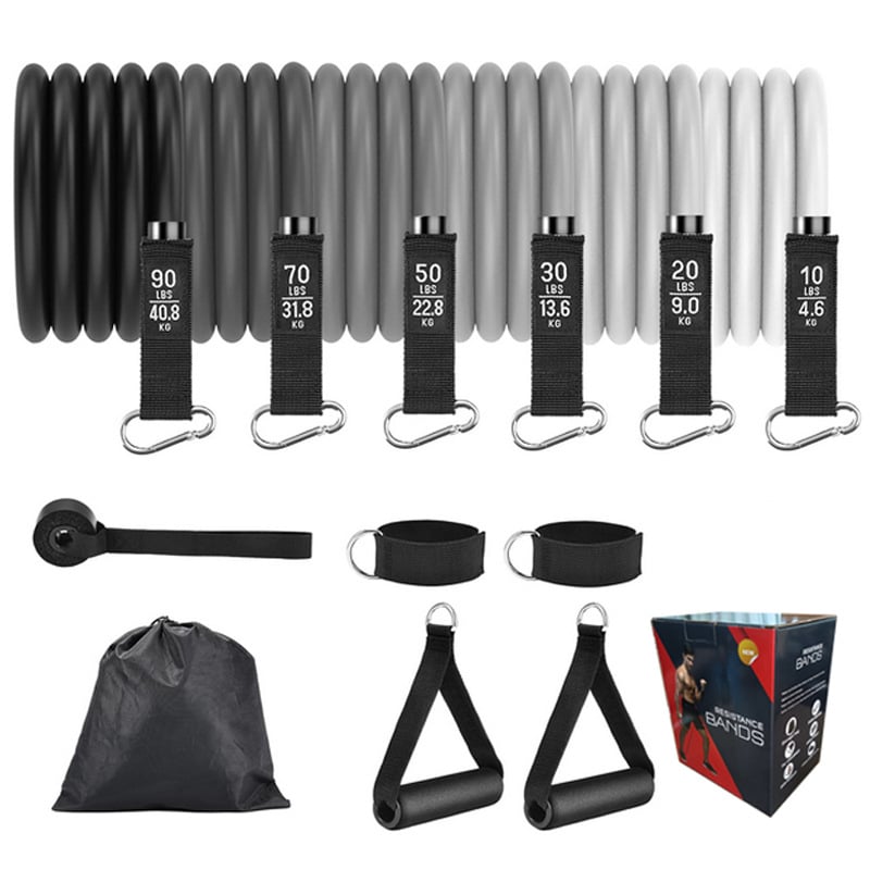 11 dalių TPE įtampų rinkinys su atsparumo lynu 100-150 lb