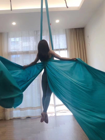 Oron set hamac pentru yoga aeriană – poliester, microelastic, anti-gravitație