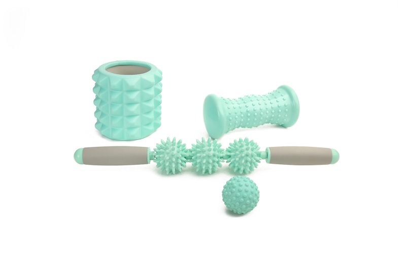 Chonghuan Hedgehog Ball masszázs készlet – habhenger, fascia golyó, talpmasszázs kerék, jóga kiegészítő