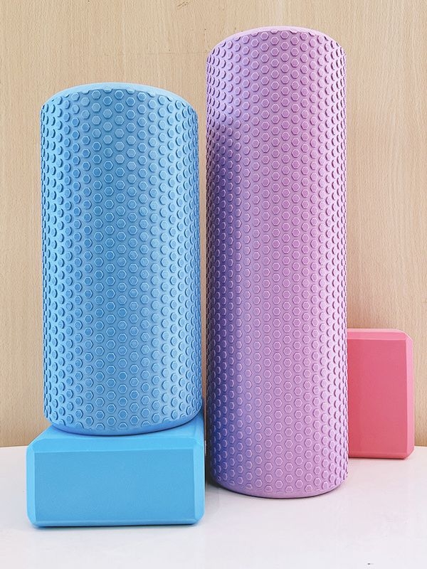 EVA jogas kolonna ar cietu putu kātu, sešstūraina tekstūra – Hongbuji, Pilates un jogai