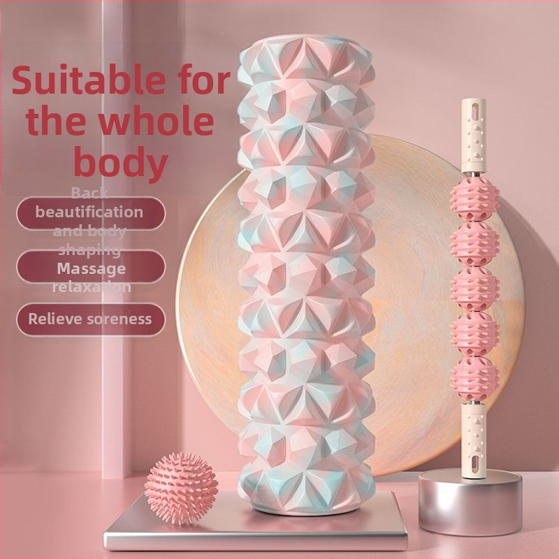 Putu masas veltņis masāžai – muskulu atslābināšanai un kāju masāžai, fitnesa un jogas iekārta; Materiāls: PP