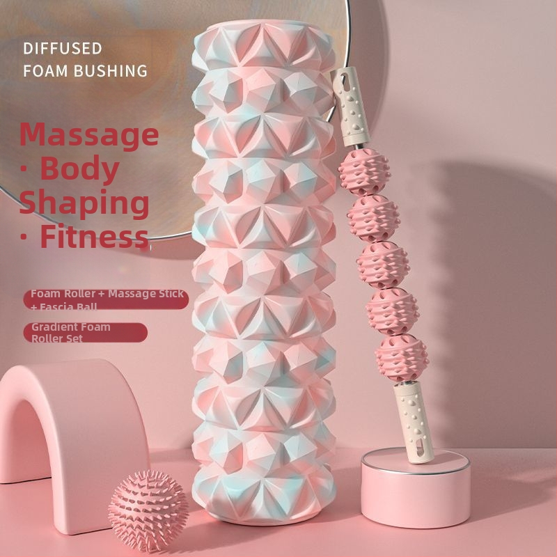 Putu masas veltņis masāžai – muskulu atslābināšanai un kāju masāžai, fitnesa un jogas iekārta; Materiāls: PP