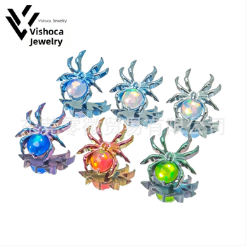 О Edel? Обеци от анодизирана F136 титиева сплав с диамантна обработка, форма: паяк, стил: тъмен вятър, унисекс