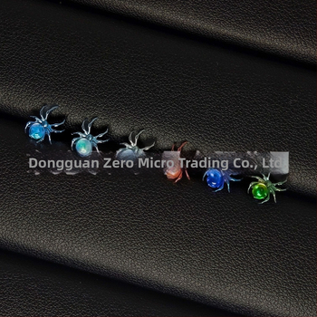 О Edel? Обеци от анодизирана F136 титиева сплав с диамантна обработка, форма: паяк, стил: тъмен вятър, унисекс