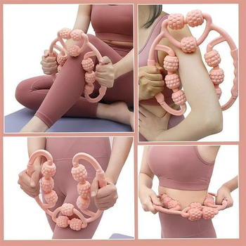 Масажор – Деветколесен масажор за крак със ролка за прасци, пяна ролка и ролка с шипове за мускулна релаксация; тегло 245 г; опаковка: едно изделие; произход Yiwu