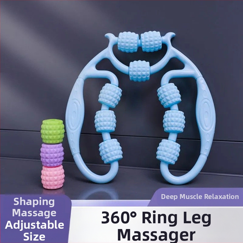 Deviņriteņu kāju masieris – apakšstilba rullis, putu rullis un adatu rullis muskuļu atslābināšanai; Svars: 245 g; Iepakojums: vienreizējais iepakojums; Izcelsme: Yiwu