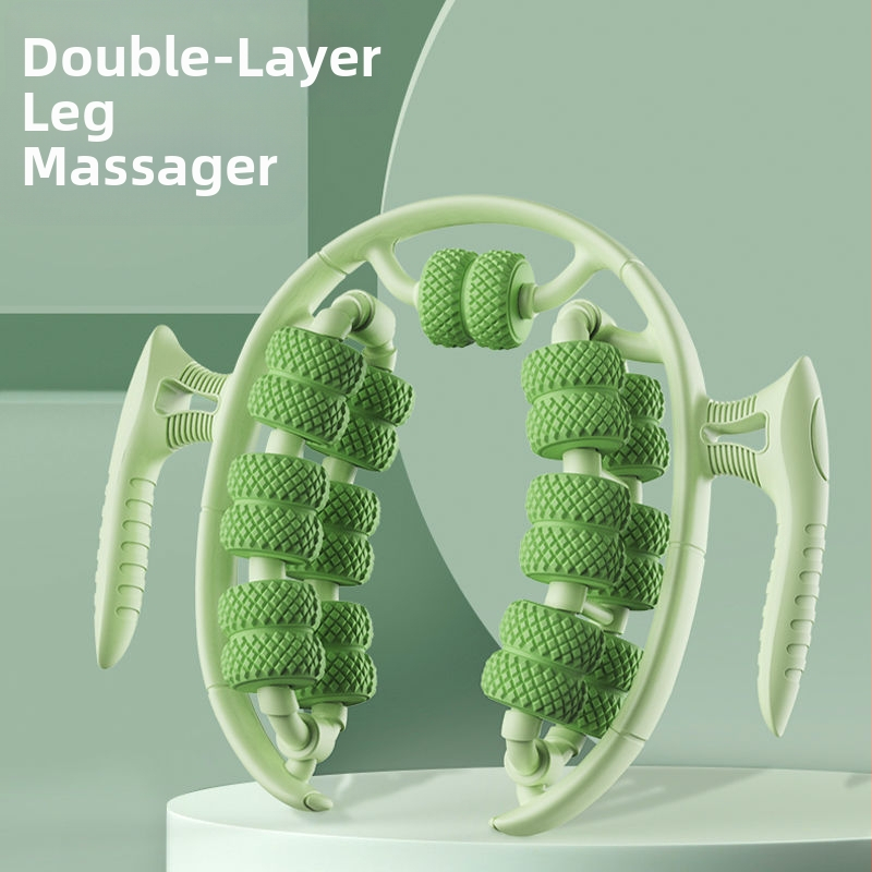 STKO kāju masāžas ierīce ar 26 riteņiem, gredzenveida forma – apakšstilba relaksācijai, PP materiāls