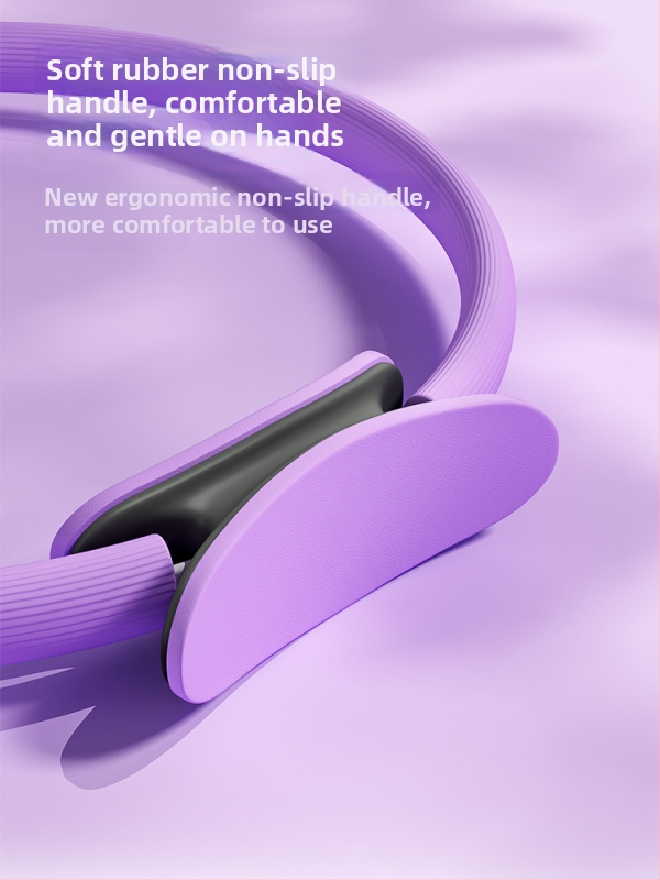 Pilates riņķis ar mēness formas rokturi, stikla šķiedras+PP, augsta elastība