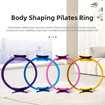 Комплект от шест йога пръстени за пилатес – съпротивителни пръстени за фитнес и оформяне на тялото