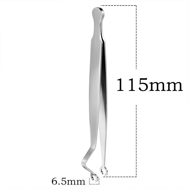 Пирсинг инструменти за пробиване от неръждаема стомана, кръгли позициониращи клещи, полирана повърхност, унисекс стил, индивидуално опаковани