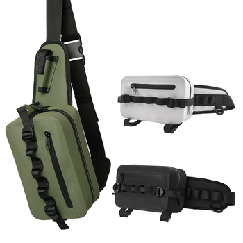 Geantă de talie impermeabilă pentru pescuit cu suport pentru undi și design crossbody, TPU material, brand uunee