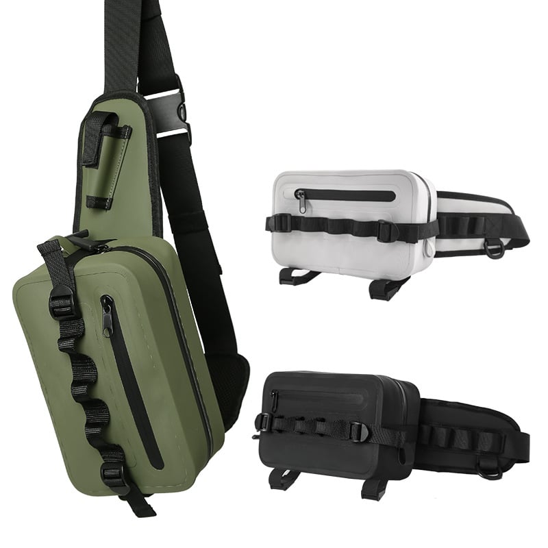 Geantă de talie impermeabilă pentru pescuit cu suport pentru undi și design crossbody, TPU material, brand uunee