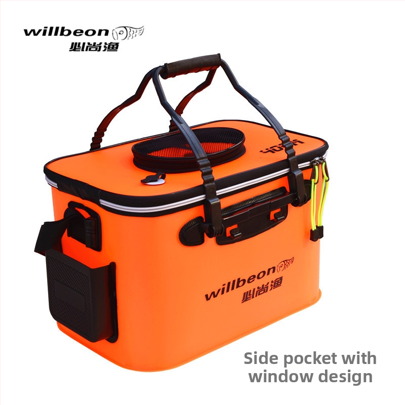 Skládací EVA kbelík na rybolov, vodotesná taška na morské rybárčenie, naplnenie návnady a inštalácia línie