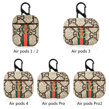 Zaštitna futrola za Apple AirPods, umjetna koža, tvrdi kućište, reljefni uzorak, cartoon dizajn, kompatibilno s Apple