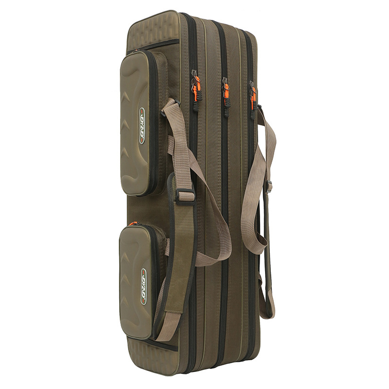 Чанта за риболовни пръчки, голям капацитет, не водоустойчива, за пръчка, макари, линия и стръв