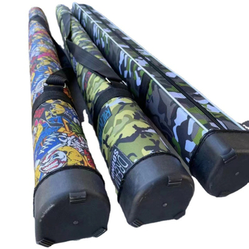 Taška na morské rybárstvo s maskovacím vzorom, nylonová, nepremokavá, na návnady, vlasec, prúty a navijaky.