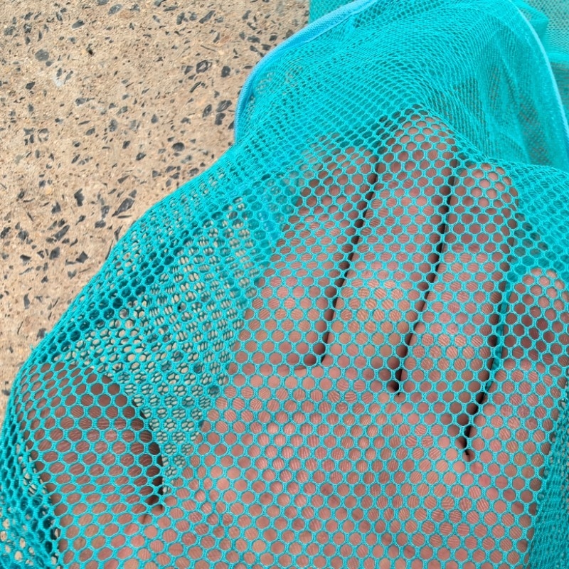 Алуминиево-сплавна риболовна мрежеста чанта, квадратен ръб, мрежа с малки отвори, защитен аксесоар