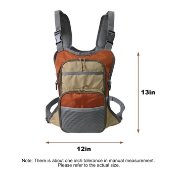 Многофункционална водоустойчива гръдна чанта за риболов, издръжлива, Oxford плат, голям капацитет, лека