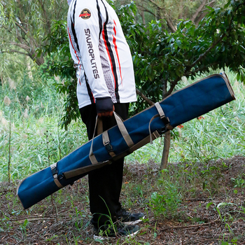 Shengxingda Голям капацитет риболовен багаж с отделение за пръчка от еленска кожа велур, ръчно и през рамо, лек