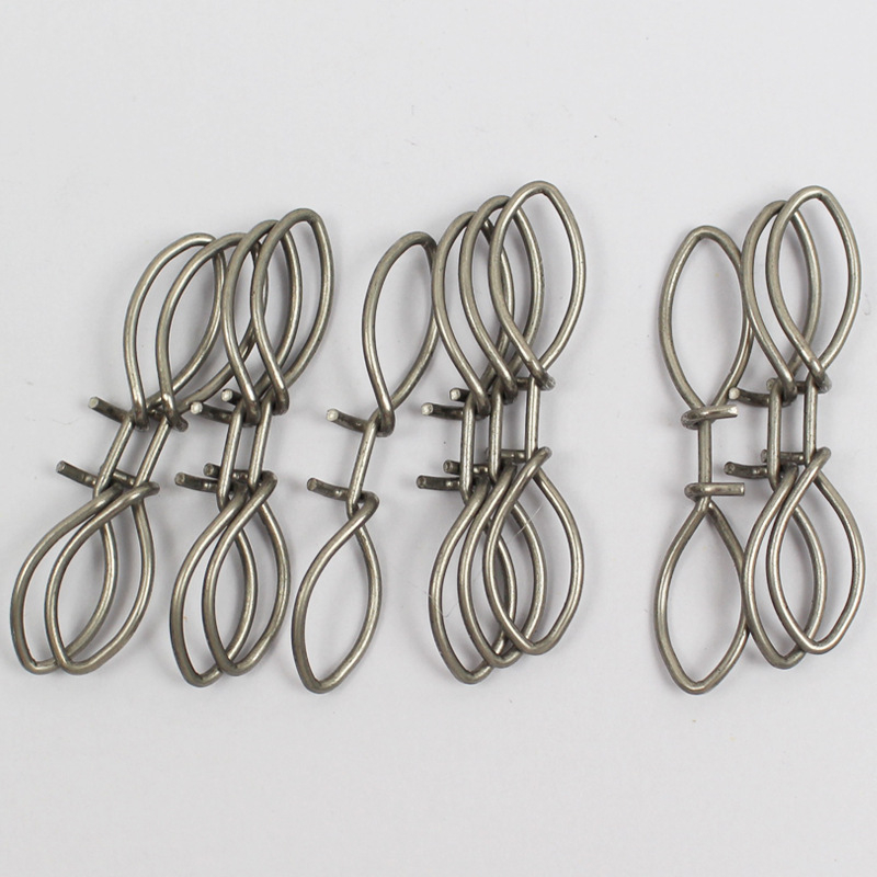 DSNY rozsdamentes acél gyorspin-csatlakozó tengeri horgászathoz, kettős fejű horoggal