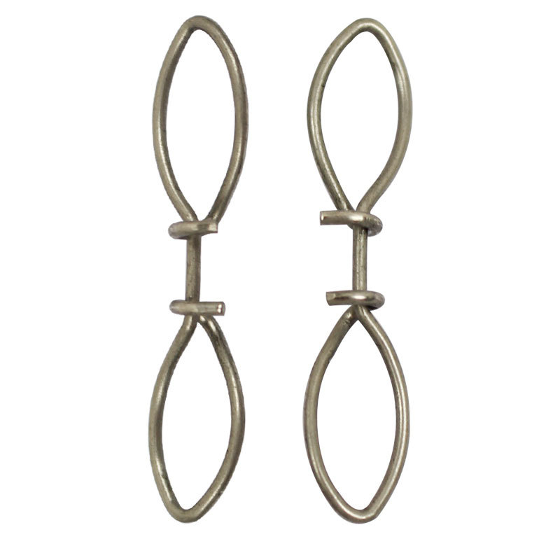 DSNY rozsdamentes acél gyorspin-csatlakozó tengeri horgászathoz, kettős fejű horoggal