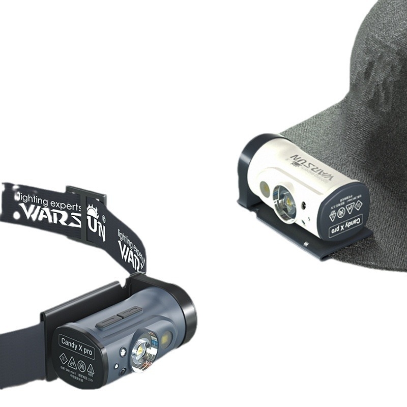 Wolfson CandyX čelna svjetiljka s klipom za kapu, LED 5W, 800mAh, ručni pogon, domet 100–200 m