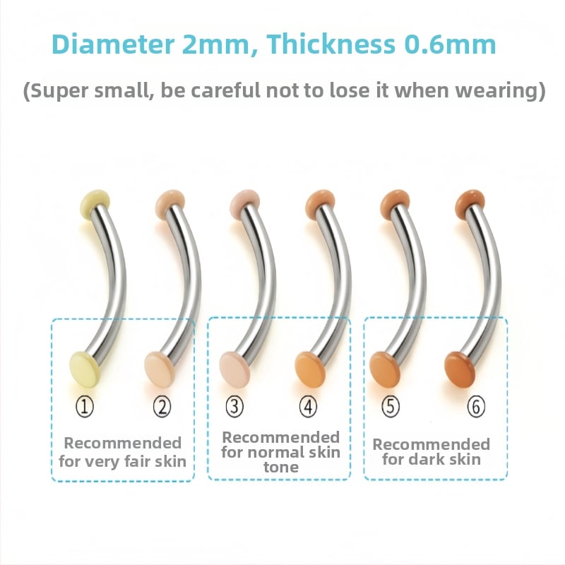 Бижута за пробиване на човешкото тяло, титаниева сплав, геометрична форма, полирана повърхност, чистота F136, персонализация, унисекс стил натурален