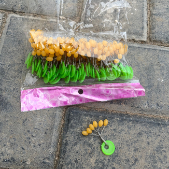 Gumene kozmičke perle u maslinastom obliku – komplet 100 komada za ribolov