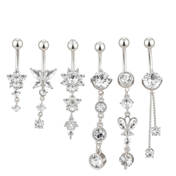 Lanlu 6 gab. naba gredzenu komplekts - tauriņa forma, etnisks stils, universāls, vara + nerūsējošais tērauds