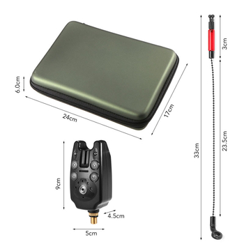 KINO JY-1-3 Alarm za ribolov s ljuljačkim mehanizmom - set od 3 komada