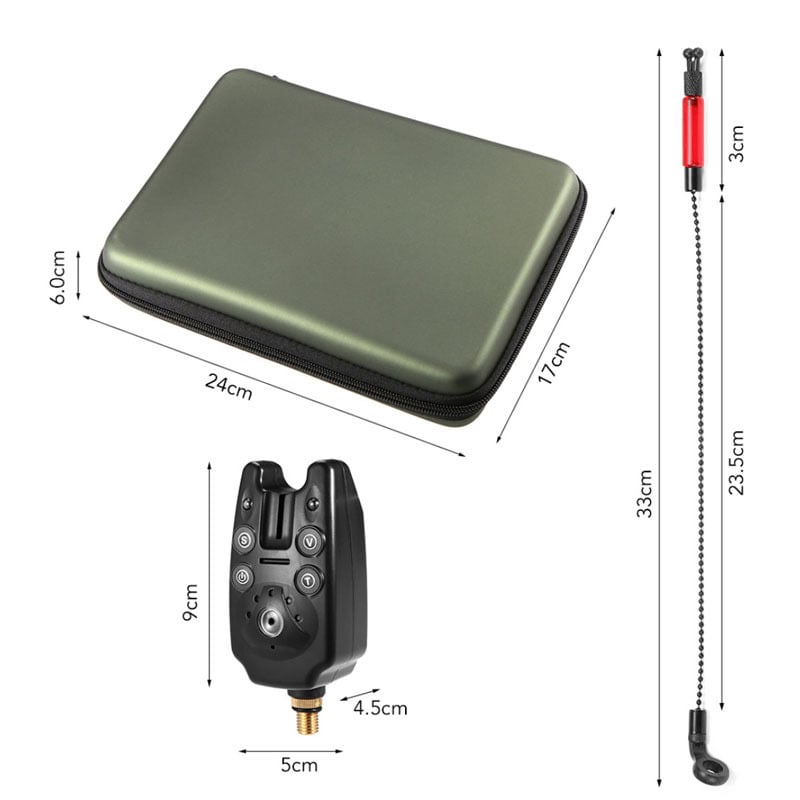 KINO JY-1-3 Alarm za ribolov s ljuljačkim mehanizmom - set od 3 komada