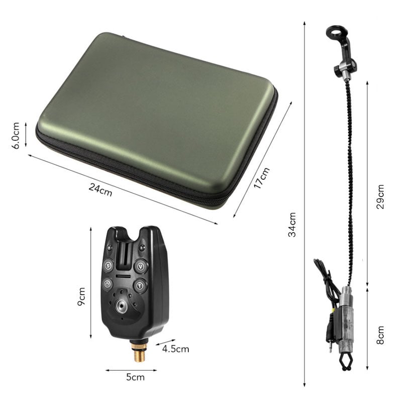 KINO JY-1-3 Alarm za ribolov s ljuljačkim mehanizmom - set od 3 komada