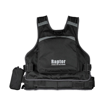 Raptor G5 makšķerēšanas veste ar 8 kabatām, pērļu kokvilnas pildījums, Oxford audums, glābējas veste